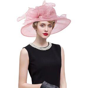 Women's Kentucky Hat Wide Brim Pink5